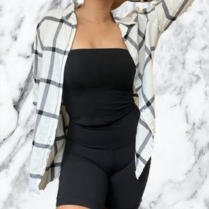 H&M Black & White Plaid Shirt